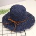 Casual  Wide Brim Crochet Hollow Hat Summer Beach Vacation Straw Cap Visor  eb-82671351